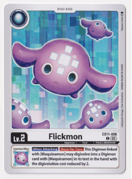 Flickmon single card from Digimon Card Game