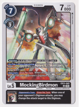 MockingBirdmon single card from Digimon Card Game