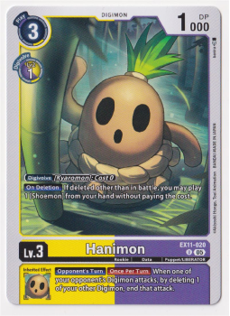 Hanimon single card from Digimon Card Game