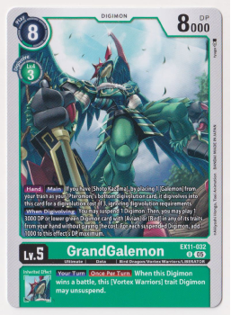GrandGalemon single card from Digimon Card Game