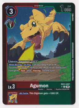 Agumon (ALTERNATIVE ART) single card from Digimon Card Game