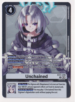 Unchained single card from Digimon Card Game
