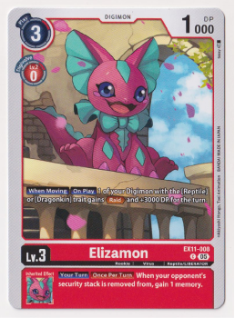 Elizamon single card from Digimon Card Game