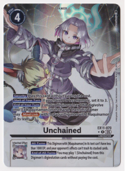 Unchained (ALTERNATIVE ART) single card from Digimon Card Game