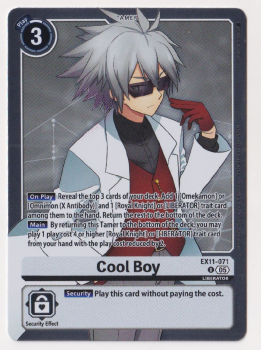 Cool Boy single card from Digimon Card Game