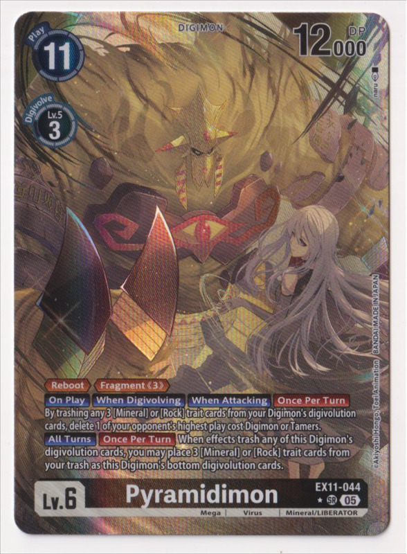 Digimon Pyramid Pyramidimon (ALTERNATIVE ART) : EX11-044 DAWN OF LIBERATOR - Digimon ...