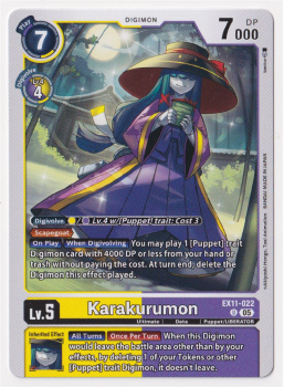 Karakurumon single card from Digimon Card Game