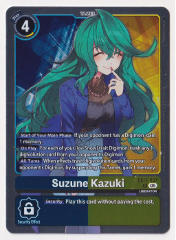 Suzune Kazuki single card from Digimon Card Game