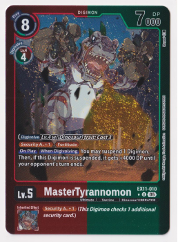 MasterTyrannomon (ALTERNATIVE ART) single card from Digimon Card Game