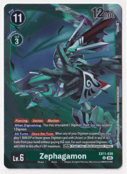 Zephagamon single card from Digimon Card Game