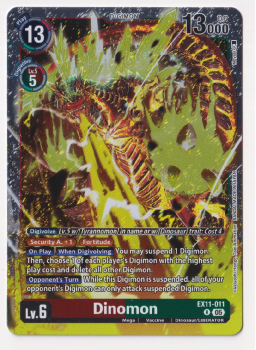 Dinomon single card from Digimon Card Game