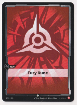 Fury Rune single card from Riftbound : League of Legends Card Game