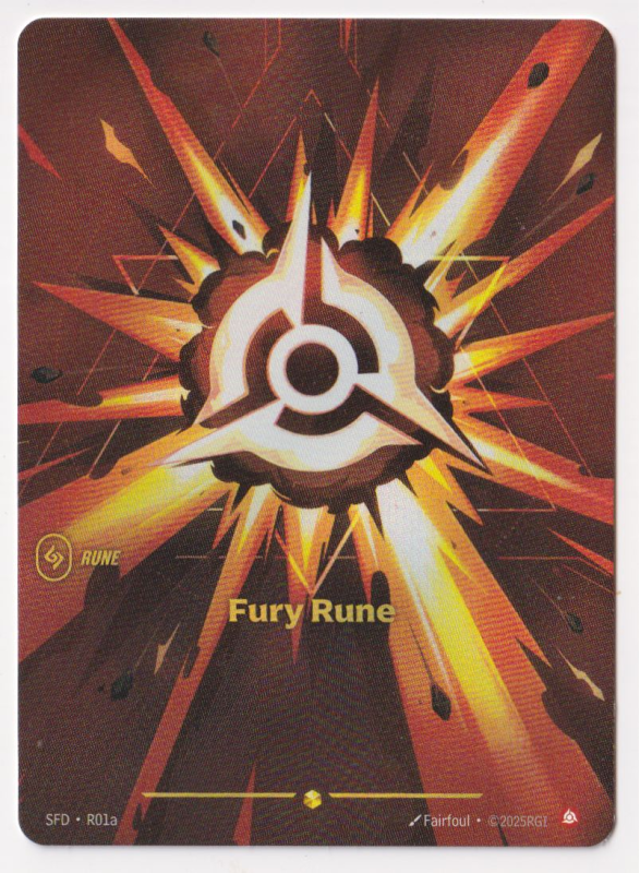 R01c Rune Fury Rune (Alternate Art) : R01 SPIRITFORGED - Riftbound : League of ...
