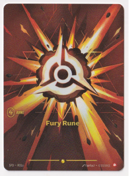Fury Rune (Alternate Art) single card from Riftbound : League of Legends Card Game