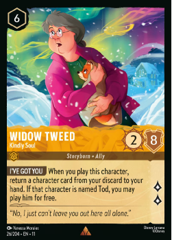 Widow Tweed - Kindly Soul single card from Disney Lorcana