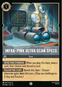 Infra-Pink Ultra Scan Specs single card from Disney Lorcana