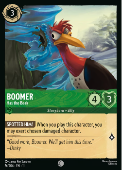 Boomer - Has the Beak single card from Disney Lorcana