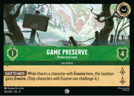 Game Preserve single card from Disney Lorcana