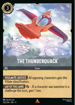 The Thunderquack single card from Disney Lorcana