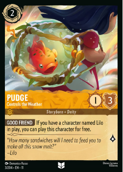 Pudge - Controls the Weather single card from Disney Lorcana