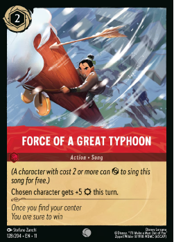 Force of a Great Typhoon single card from Disney Lorcana