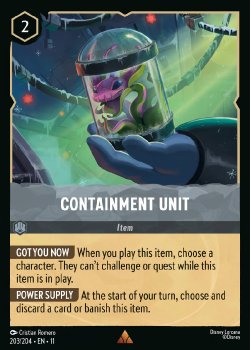 Containment Unit single card from Disney Lorcana