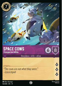 Space Cows - Unexpected Allies single card from Disney Lorcana