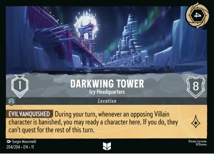 Darkwing Tower - Icy Headquarters (FOIL) single card from Disney Lorcana