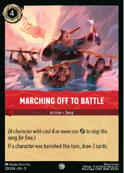 Marching Off to Battle single card from Disney Lorcana