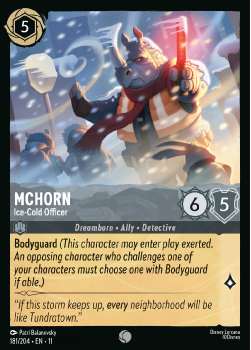 McHorn - Ice-Cold Officer single card from Disney Lorcana