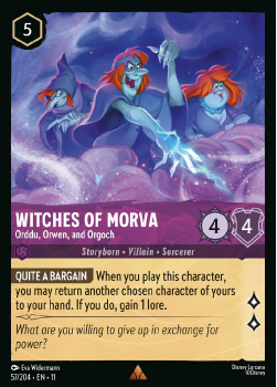 Witches of Morva - Orddu, Orwen, and Orgoch single card from Disney Lorcana