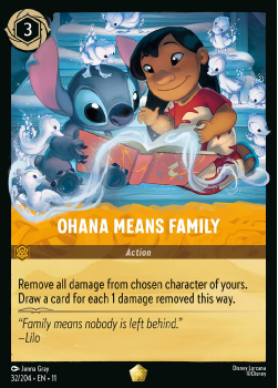 Ohana Means Family (FOIL) single card from Disney Lorcana