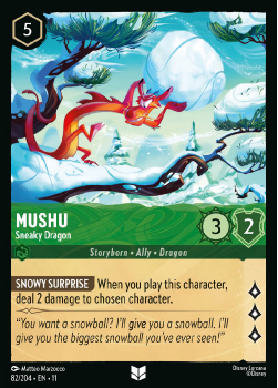 Mushu - Sneaky Dragon single card from Disney Lorcana
