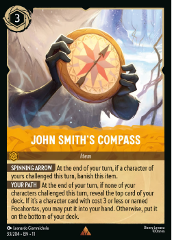 John Smith's Compass single card from Disney Lorcana