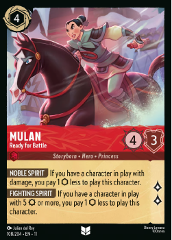 Mulan - Ready for Battle single card from Disney Lorcana