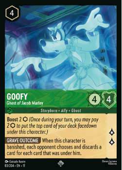 Goofy - Ghost of Jacob Marley single card from Disney Lorcana