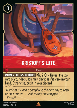 Kristoff's Lute single card from Disney Lorcana