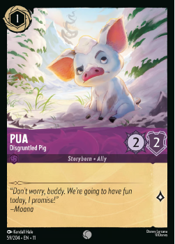 Pua - Disgruntled Pig single card from Disney Lorcana