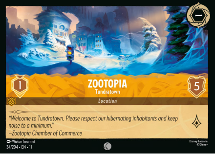 Zootopia - Tundratown single card from Disney Lorcana