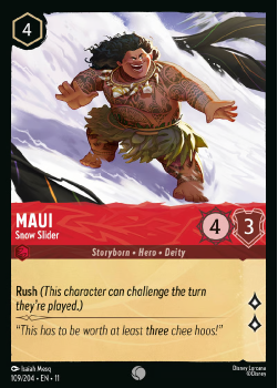 Maui - Snow Slider single card from Disney Lorcana