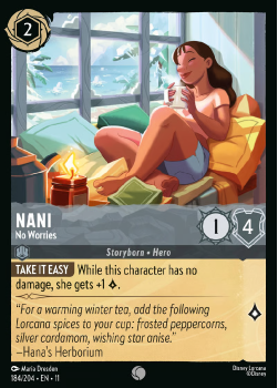 Nani - No Worries single card from Disney Lorcana