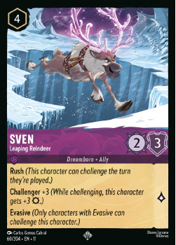 Sven - Leaping Reindeer single card from Disney Lorcana