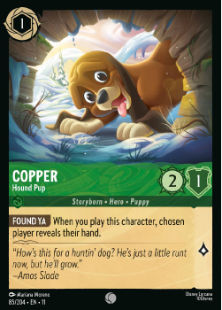Copper - Hound Pup single card from Disney Lorcana