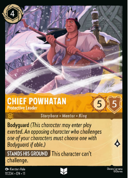 Chief Powhatan - Protective Leader single card from Disney Lorcana