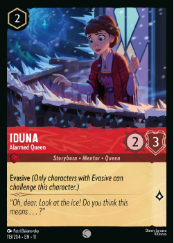 Iduna - Alarmed Queen single card from Disney Lorcana