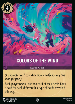 Colors of the Wind single card from Disney Lorcana