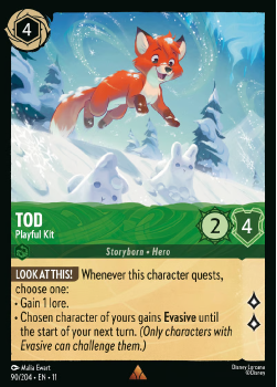 Tod - Playful Kit single card from Disney Lorcana