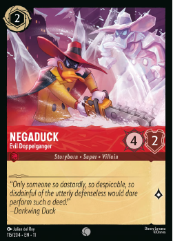 Negaduck - Evil Doppelganger single card from Disney Lorcana