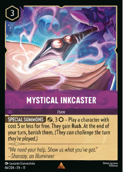 Mystical Inkcaster single card from Disney Lorcana