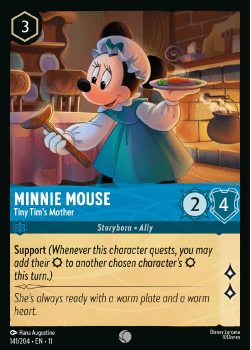 Minnie Mouse - Tiny Tim's Mother single card from Disney Lorcana